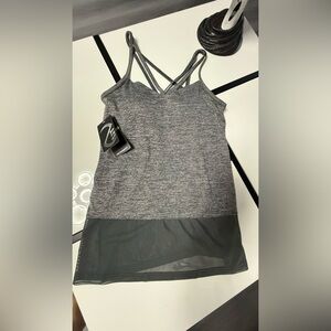 New LF Gray Strappy Camisole Top
